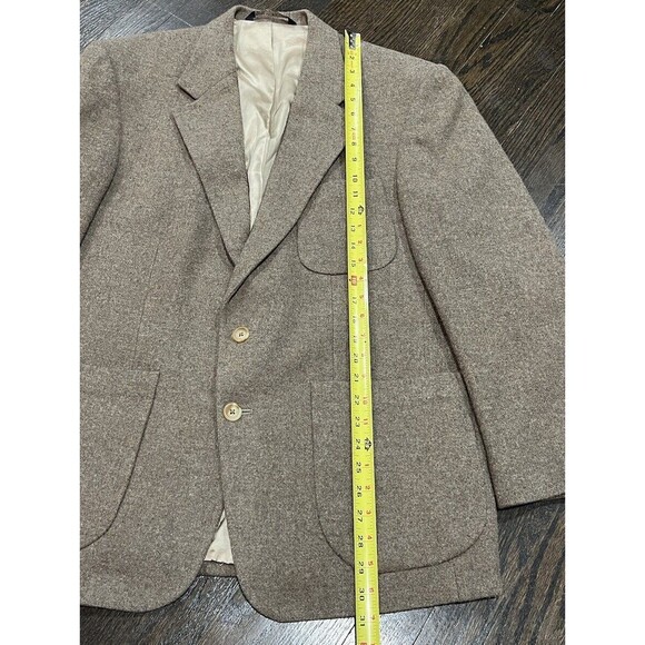 Lands End Blazer Men’s 41 R Brown Wool Lambswool Sport Coat Two Button Academia - Picture 7 of 10
